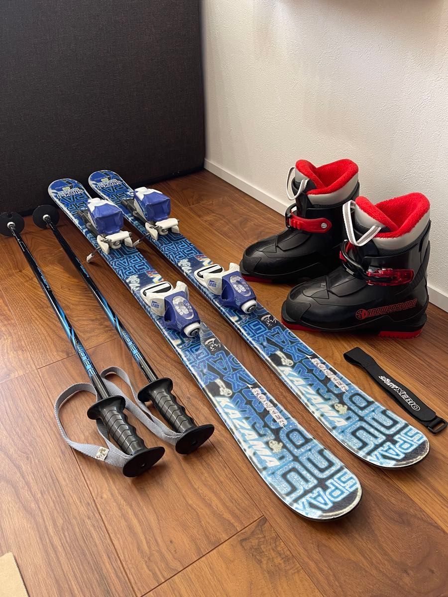 KAZAMA SPAX スキーセット 板 105〜110cm スキーブーツ 19〜20cm