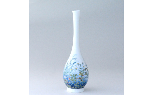 伊万里焼】シリーズ野の花 一輪挿し 花瓶【アトリエまりゑ】 135-H934